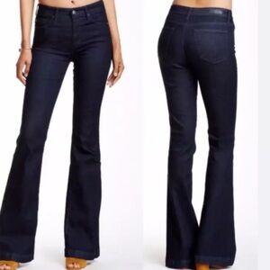 AG Adriano Goldschmied The Janis High Rise Flare Jeans Dark Blue Women's 27R